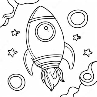 Page à Colorier de Fusée | Page de coloriage Vaisseau spatial
