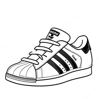 Page à Colorier des Baskets Superstar Adidas | Page de coloriage Adidas