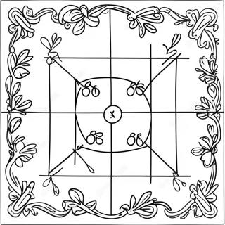 Page à colorier du jeu Tic Tac Toe | Page de coloriage Morpion