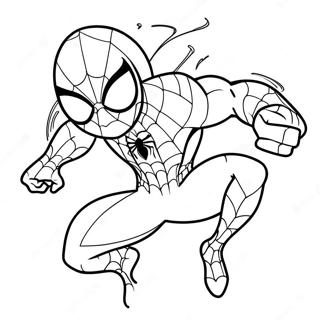 Page à colorier Spiderman Sonic | Page de coloriage Spiderman Sonic
