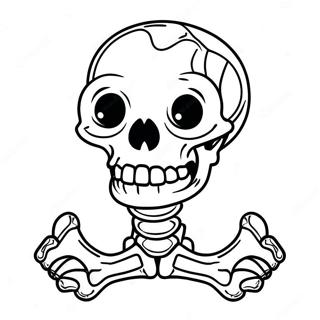 Page à colorier du personnage Dry Bones | Page de coloriage Ossements secs