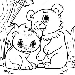 Page à colorier de oursons | Page de coloriage Oursons
