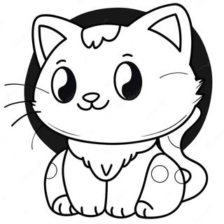 Page à colorier de mignon petit chat | Page de coloriage Chat Enfant