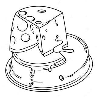Page à colorier de fromage | Page de coloriage Fromage