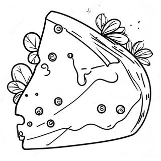 Page à colorier de tranche de fromage drôle | Page de coloriage Fromage