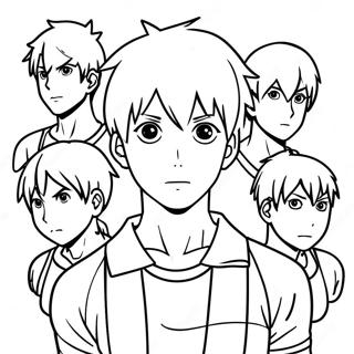 Page à colorier Haikyuu | Page de coloriage Haikyuu