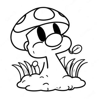 Page à colorier Champignon Mario | Page de coloriage Champignon Mario