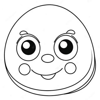 Page à colorier visage de dessin animé mignon | Page de coloriage Visage