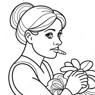 Page à colorier Maman | Page de coloriage Maman