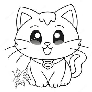 Page à colorier Super Kitty | Page de coloriage Super Chaton
