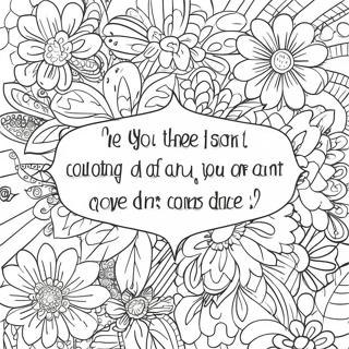 Page à colorier citation sarcastique | Page de coloriage Sarcastique