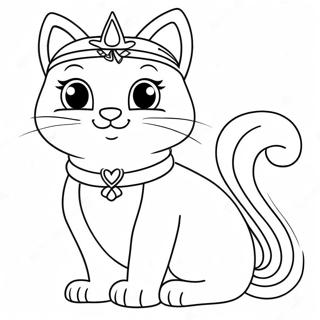 Page à colorier Princesse Kitty | Page de coloriage Princesse Kitty
