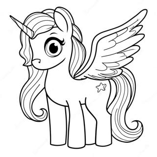 Page à colorier Alicorne | Page de coloriage Alicorne