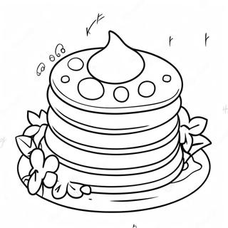 Page à colorier de pancakes mignons IHOP | Page de coloriage IHOP