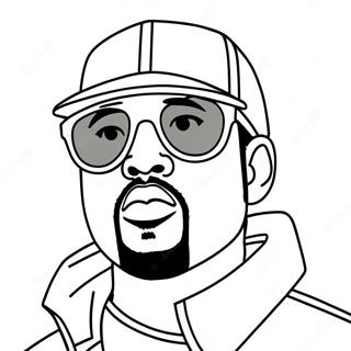 Page à colorier de Kanye West | Page de coloriage Kanye West