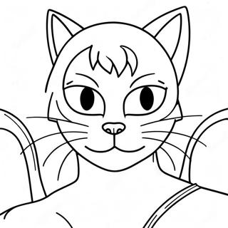 Page à colorier de Chat Noir | Page de coloriage Chat Noir