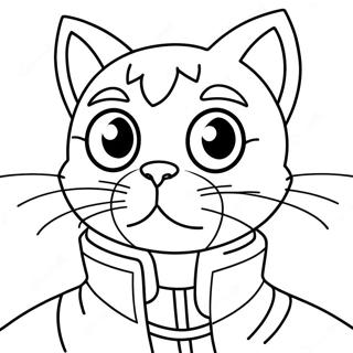 Page à colorier de Chat Noir aventurier | Page de coloriage Chat Noir