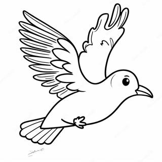 Page à colorier d'oiseau volant | Page de coloriage Oiseau en Vol