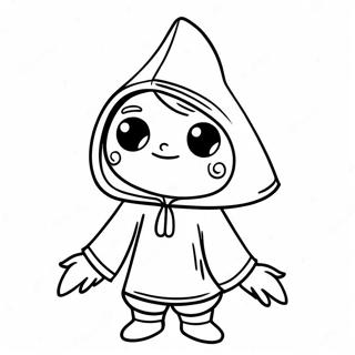 Page à colorier de personnage de Little Nightmares | Page de coloriage Petits Cauchemars