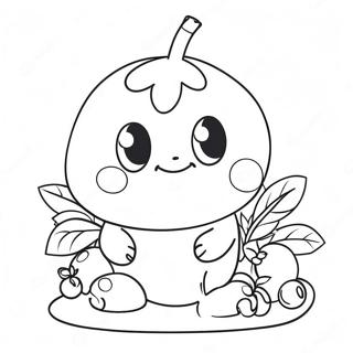 Page à colorier de personnage de myrtille mignon | Page de coloriage Myrtille