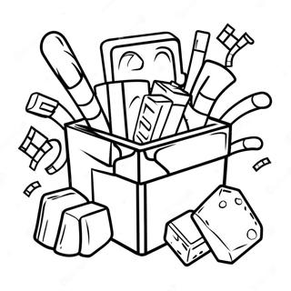 Page à colorier des outils Minecraft | Page de coloriage Outils Minecraft