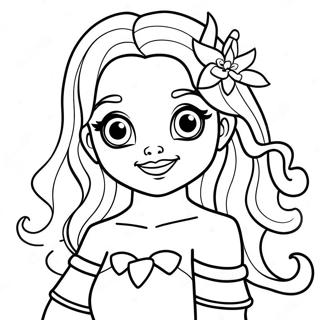 Page à colorier de Bella de Rainbow High | Page de coloriage Rainbow High Bella