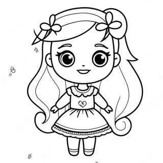 Bella de Rainbow High avec une robe scintillante - Page à colorier | Page de coloriage Rainbow High Bella