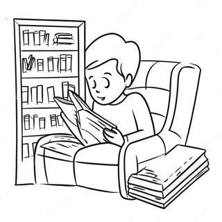 Page à colorier de Lecture | Page de coloriage Lecture