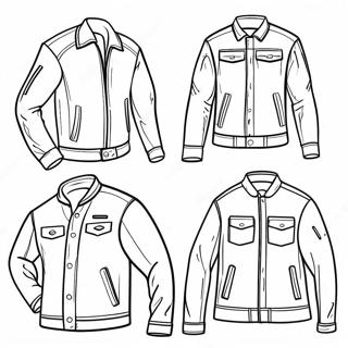 Page à colorier de veste | Page de coloriage Veste