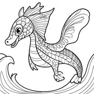 Page à colorier Voile de Mer | Page de coloriage Aile de mer