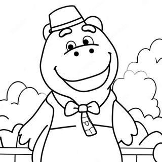 Page à colorier de Barney | Page de coloriage Barney