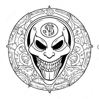 Page à colorier du logo Slipknot | Page de coloriage Slipknot