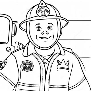 Page à colorier Pompier Marshall | Page de coloriage Marshall