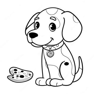 Page à colorier Marshall avec un chiot Dalmatien | Page de coloriage Marshall