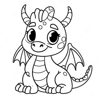 Page à colorier de bébé dragon mignon | Page de coloriage Bébé Dragon