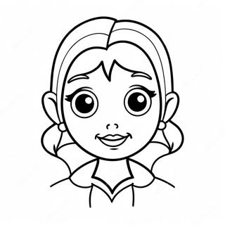 Page à Colorier de la Petite Fille Vampire Mignonne | Page de coloriage Fille vampire