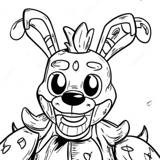 Page à Colorier Springtrap FNAF | Page de coloriage Springtrap FNAF