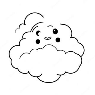Page à colorier Nuage Fluffy | Page de coloriage Nuage