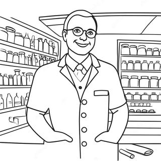 Page à colorier de la pharmacie | Page de coloriage Pharmacie