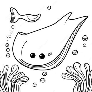 Page à colorier de raie | Page de coloriage Raie