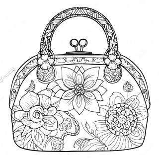 Page à colorier de sac à main | Page de coloriage Sac à main