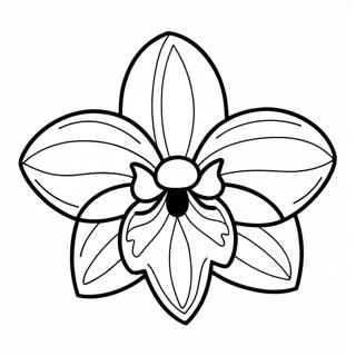 Page à colorier de fleur d'orchidée | Page de coloriage Orchidée