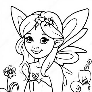 Page à colorier Fée Envoûtante | Page de coloriage Conte de fées