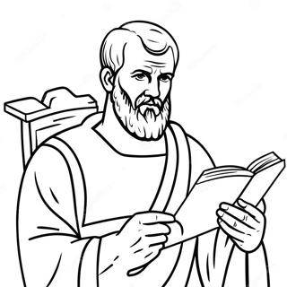 Page à colorier de l'apôtre Paul | Page de coloriage Apôtre Paul