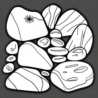 Page à colorier des types de roches | Page de coloriage Types de roches