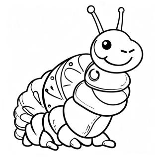 Page à colorier de chenille colorée | Page de coloriage Eric Carle
