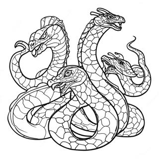 Page à colorier de l'Hydre | Page de coloriage Hydre