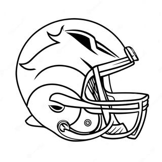 Page à colorier du logo des Denver Broncos | Page de coloriage Denver Broncos