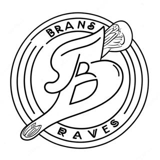 Page à colorier du logo de l'équipe Braves | Page de coloriage Braves