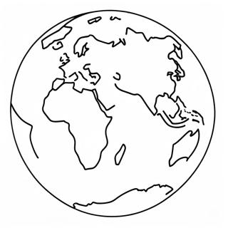 Page à colorier continents colorés | Page de coloriage Monde